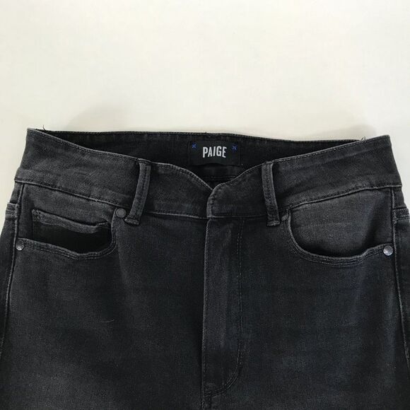 PAIGE Margot Ankle Skinny Jeans Size 28 Sweetheart Waistband Total Eclipse Black - Picture 5 of 16